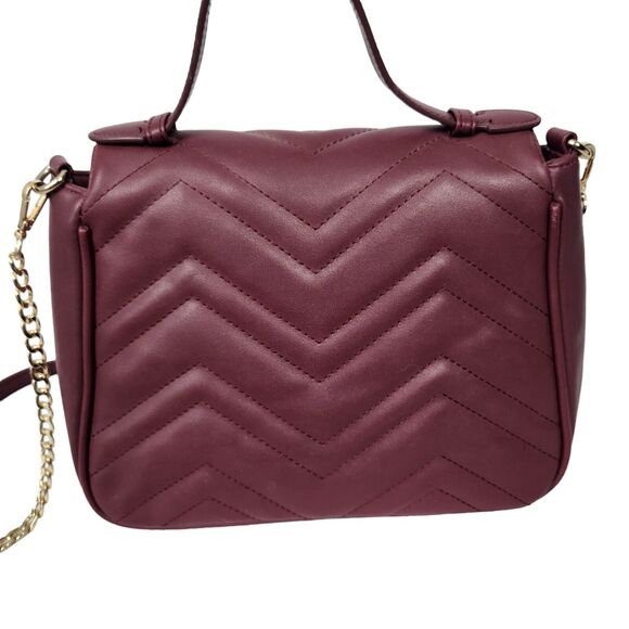 Summer & Rose Crossbody Bag Burgundy Top Handle - Picture 4 of 10